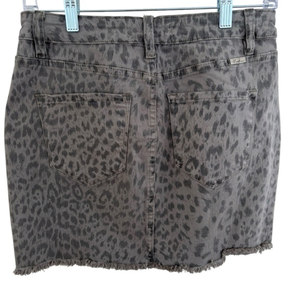 KanCan Gray Leopard Print Mini Skirt - Picture 4 of 4
